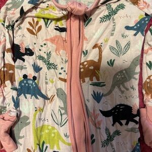 Little Sleepies Pink Dinosaur Zippy
